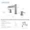 Kibi Circular 8 Bathroom Sink Widespread Faucet with Drain Assembly KBF1025BN - alternate 6